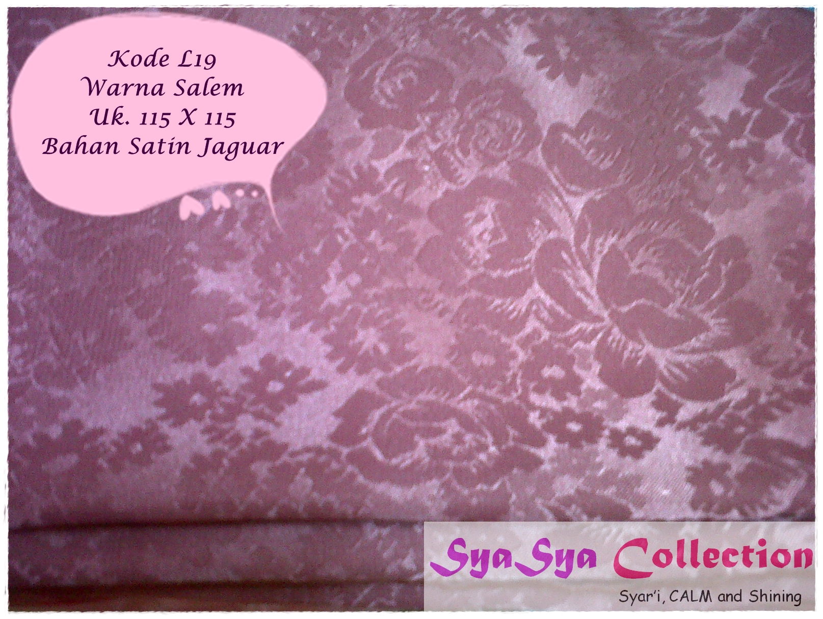  Kerudung  Segi Empat Limited Edition SyaSya Collection